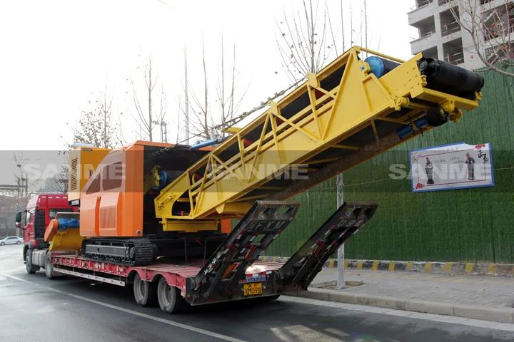 顛覆傳統(tǒng)裝車方式，山美履帶式取料機助您實現(xiàn)降本增效、節(jié)能減排！